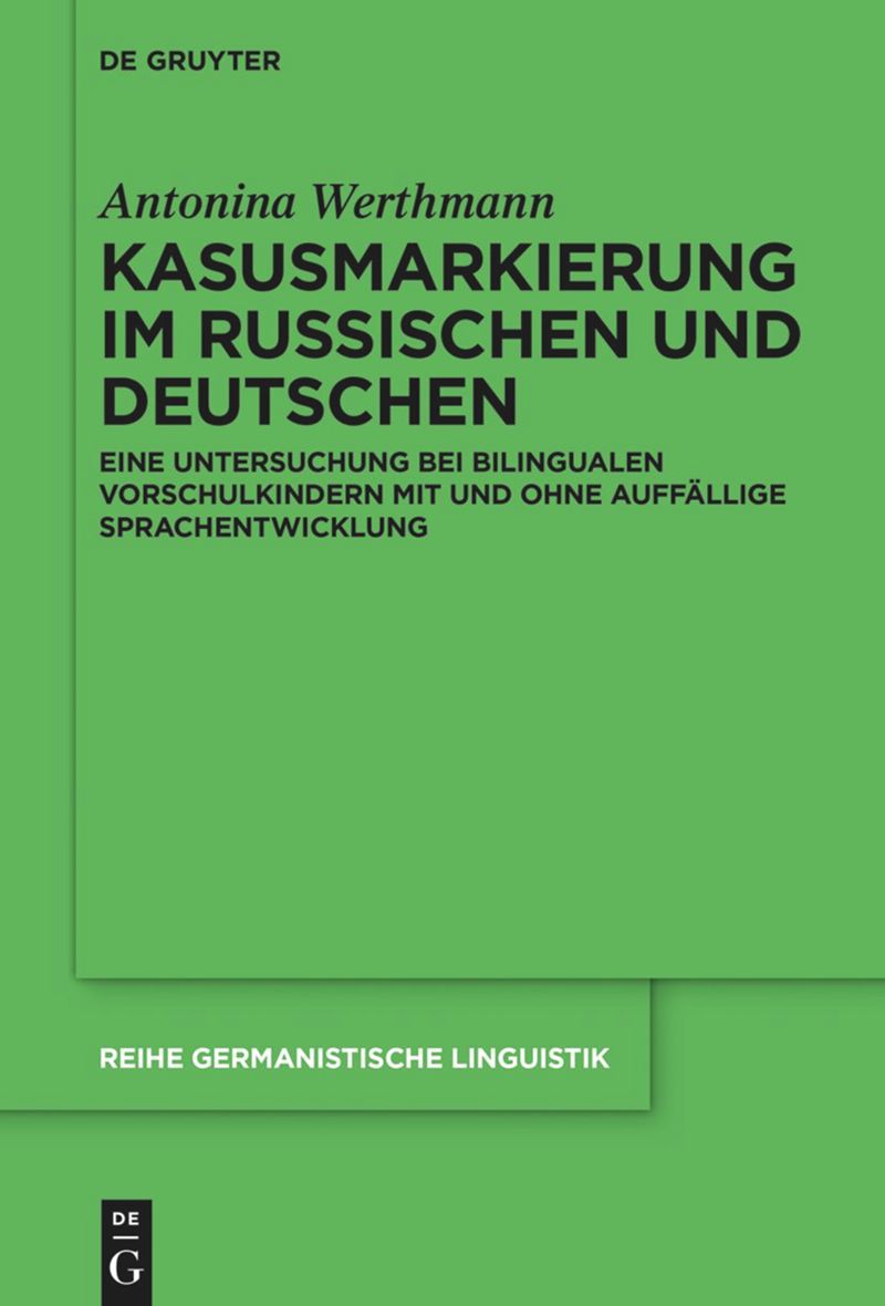 book: Kasusmarkierung im Russischen und Deutschen
