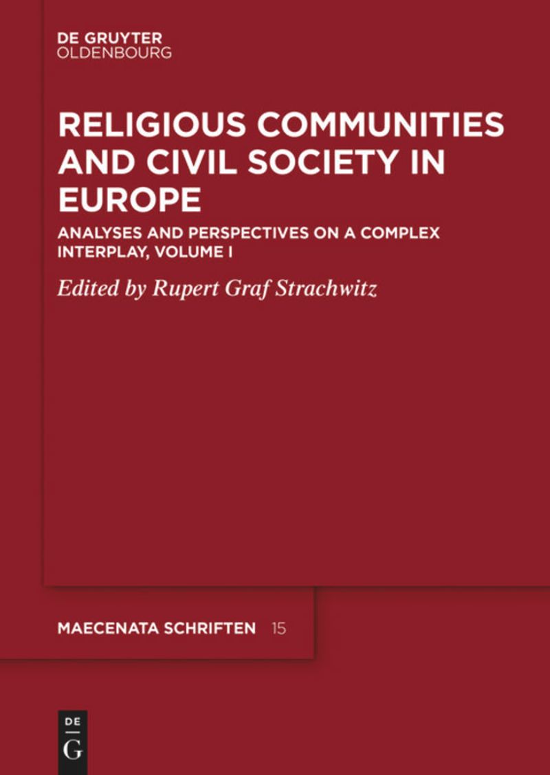 book: Volume I Religious Communities and Civil Society in Europe