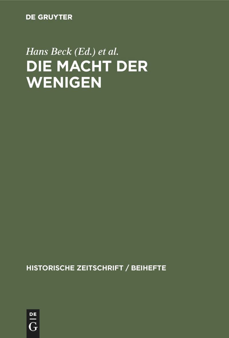book: Die Macht der Wenigen
