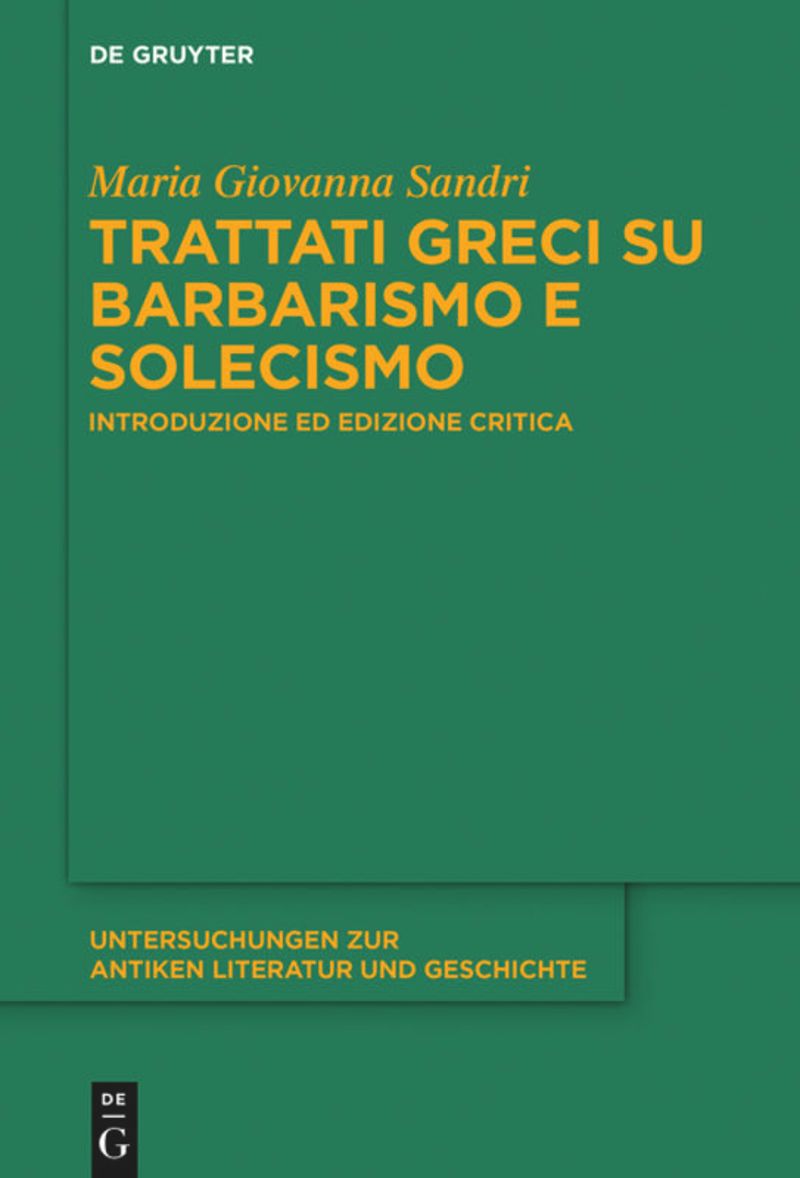 book: Trattati greci su barbarismo e solecismo