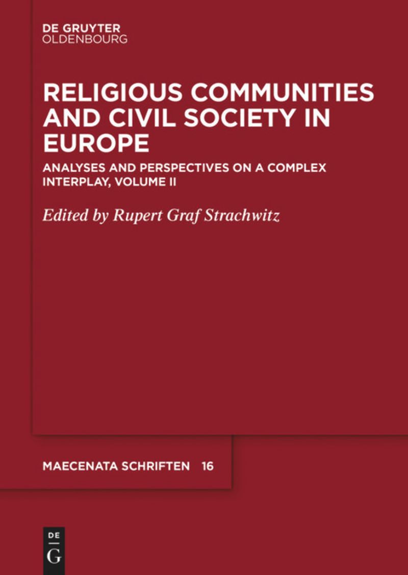 book: Volume II Religious Communities and Civil Society in Europe