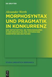 book: Morphosyntax und Pragmatik in Konkurrenz