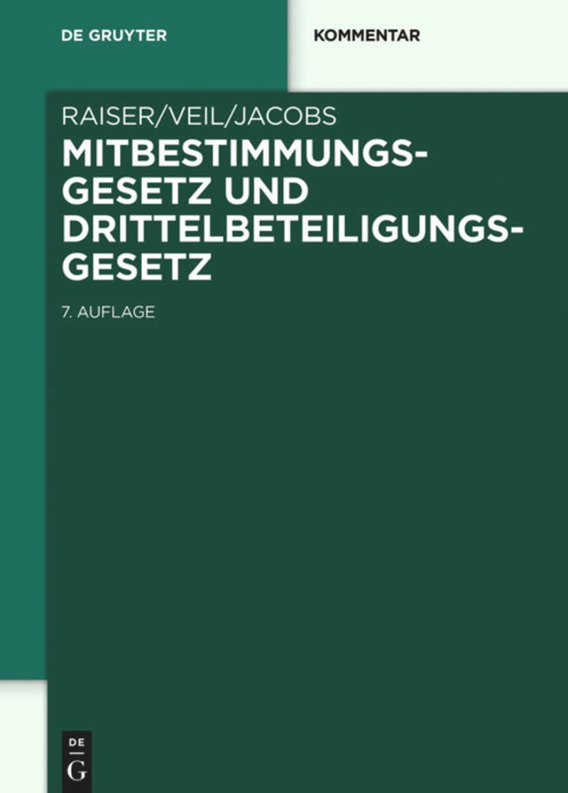book: Mitbestimmungsgesetz und Drittelbeteiligungsgesetz