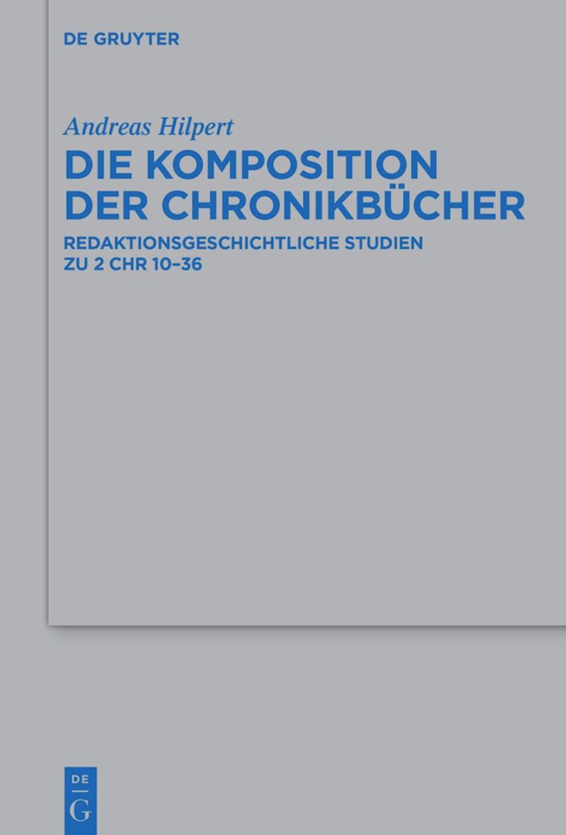 book: Die Komposition der Chronikbücher