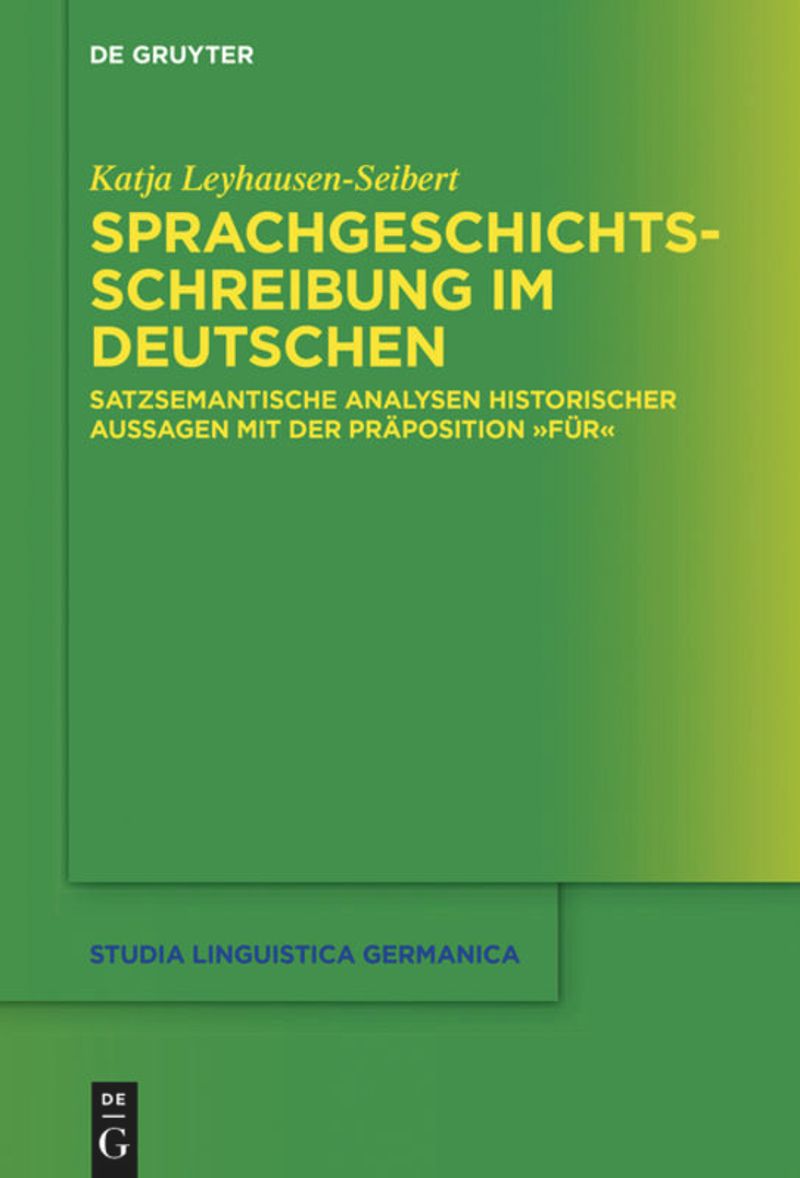 book: Sprachgeschichtsschreibung im Deutschen