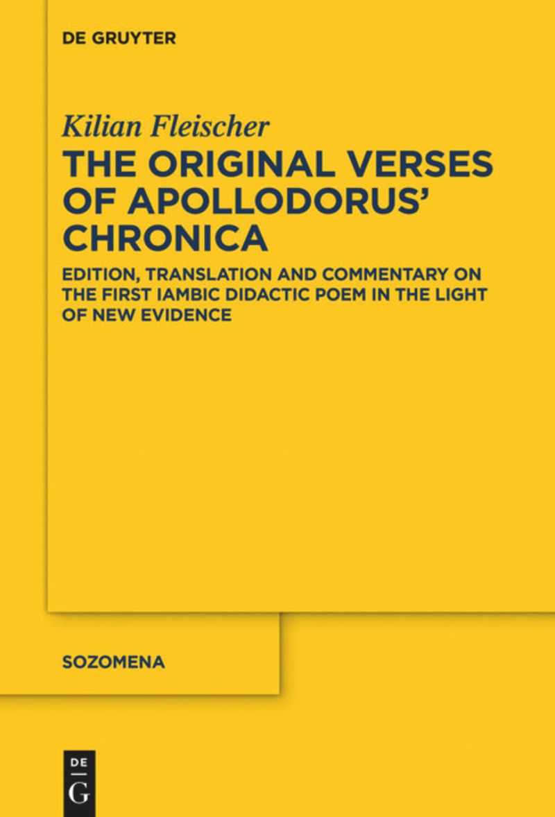 book: The Original Verses of Apollodorus’ ›Chronica‹