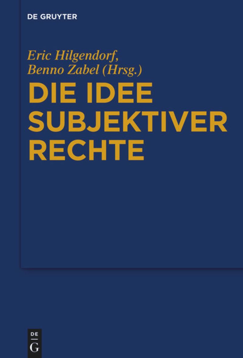 book: Die Idee subjektiver Rechte