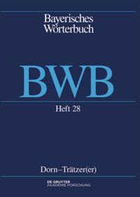 book: Band 4/Heft 28 Dorn – Trätzer(er)