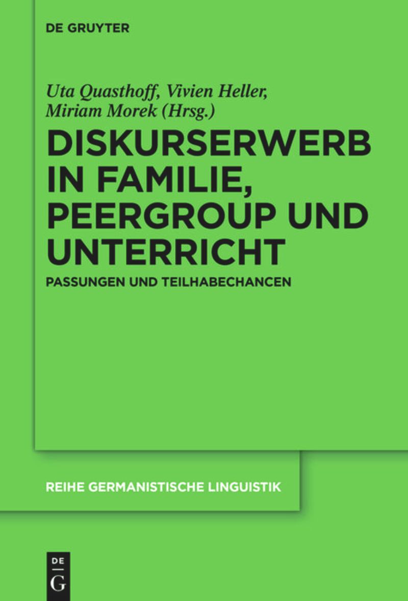 book: Diskurserwerb in Familie, Peergroup und Unterricht