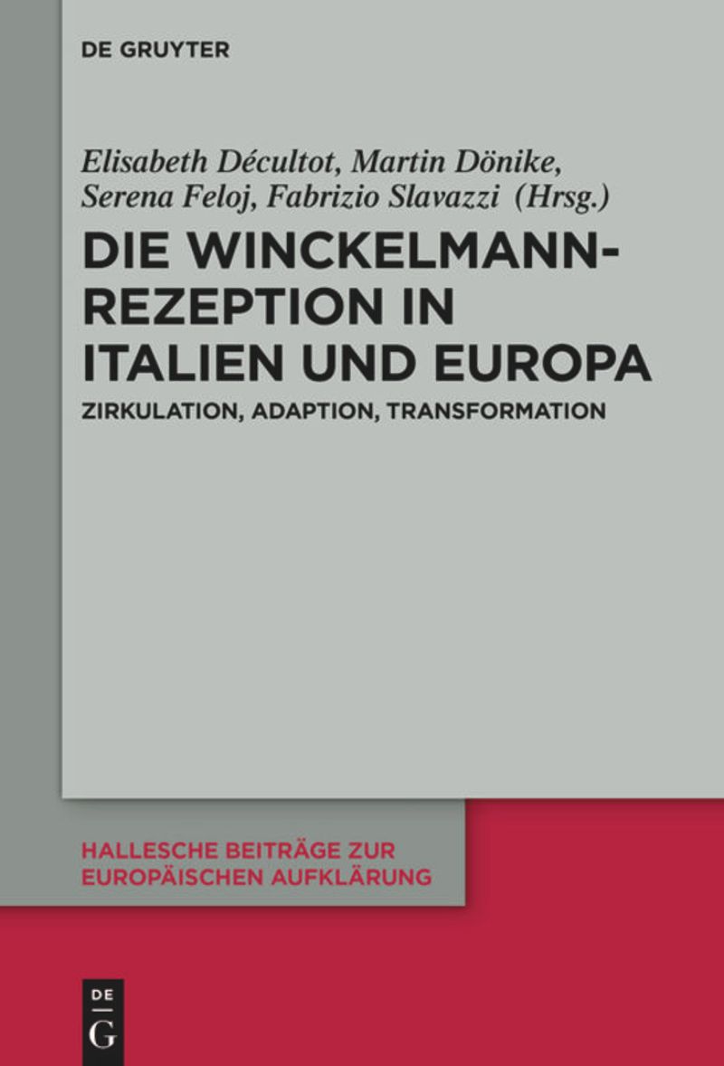 book: Die Winckelmann-Rezeption in Italien und Europa