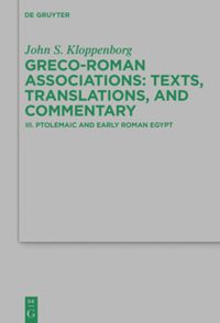 book: Volume III Ptolemaic and Early Roman Egypt