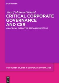 book: Critical Corporate Governance and CSR