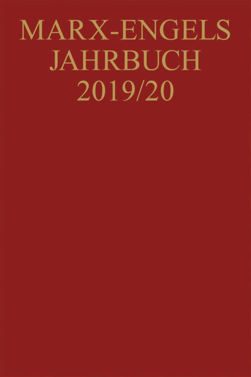 book: Marx-Engels-Jahrbuch 2019/20