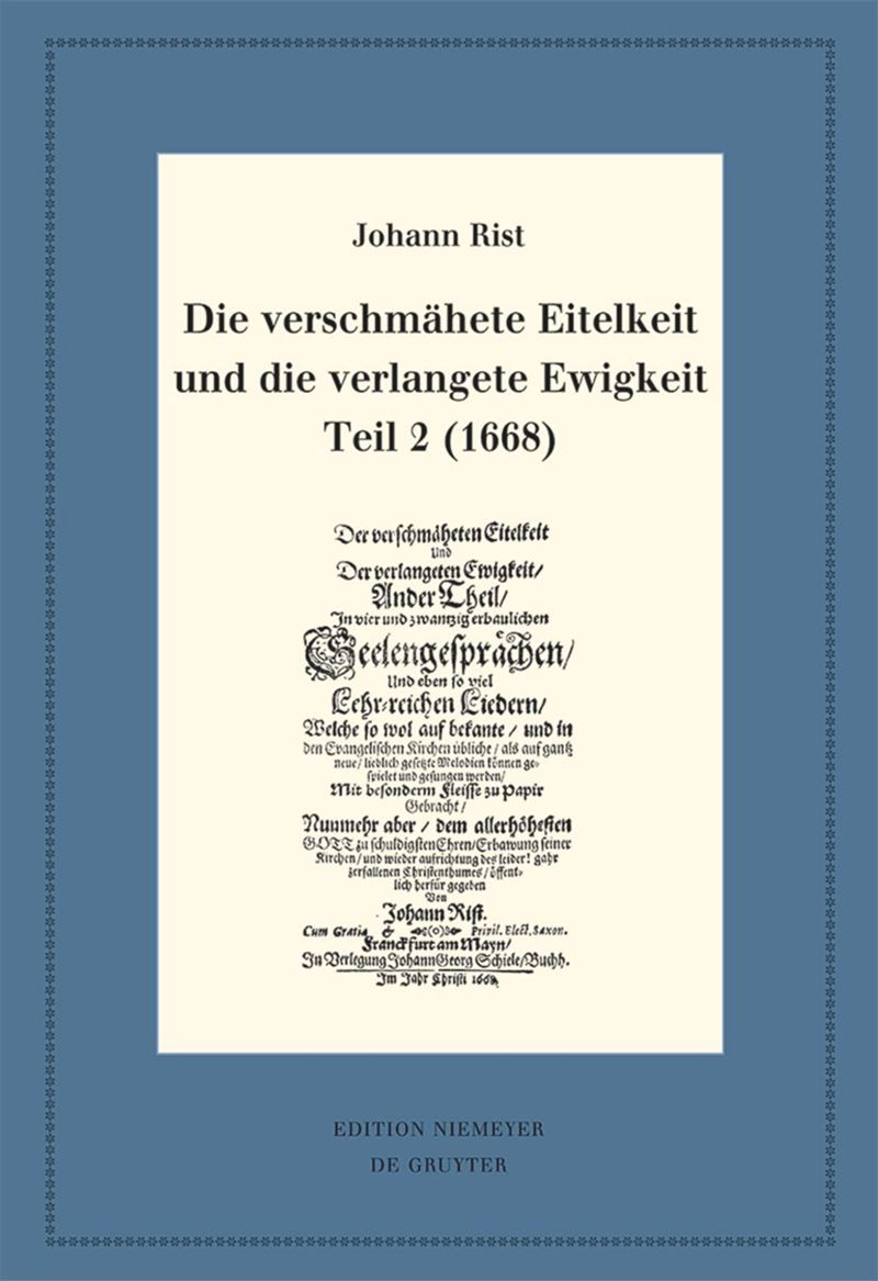 book: Die verschmähete Eitelkeit und die verlangete Ewigkeit, Teil 2 (1668)