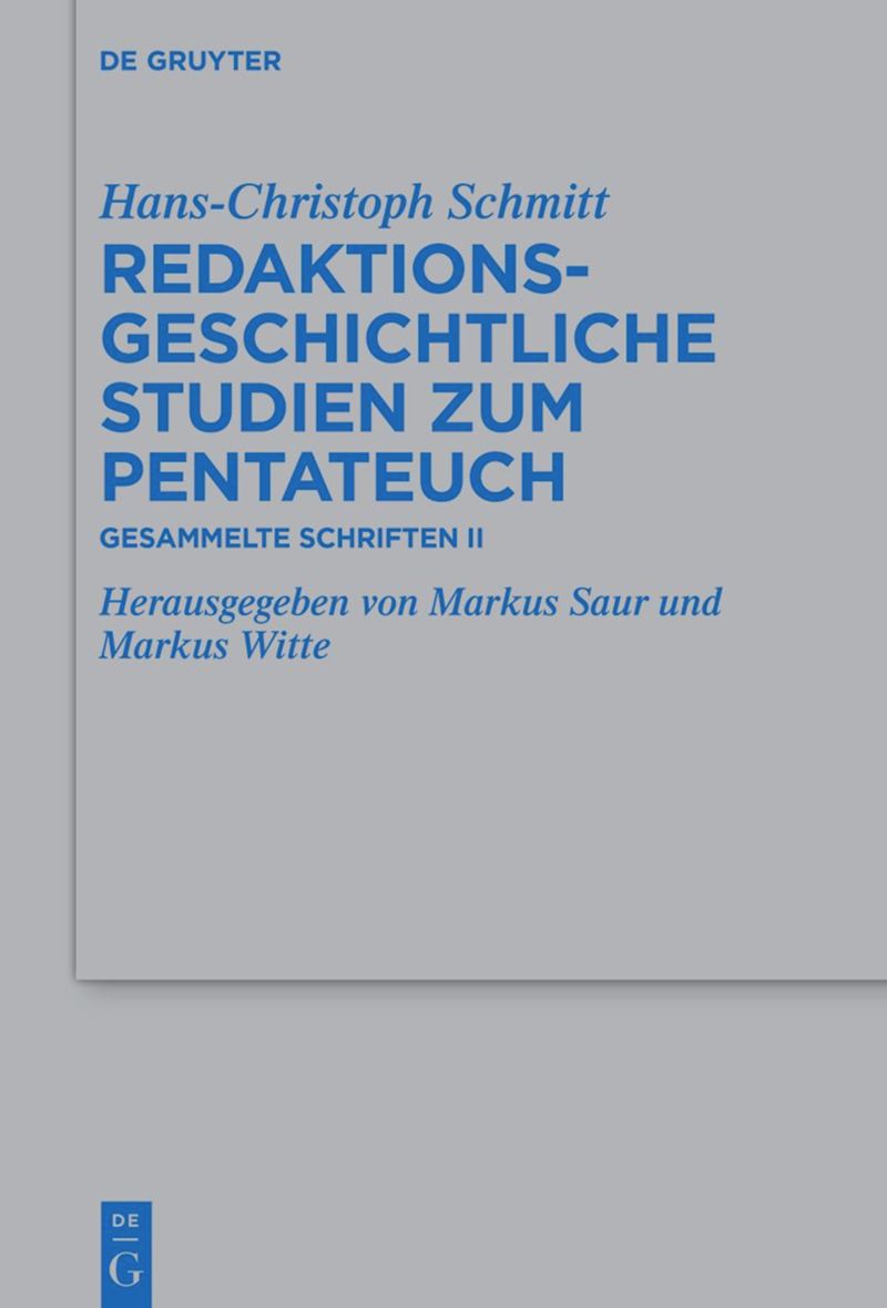 book: Redaktionsgeschichtliche Studien zum Pentateuch