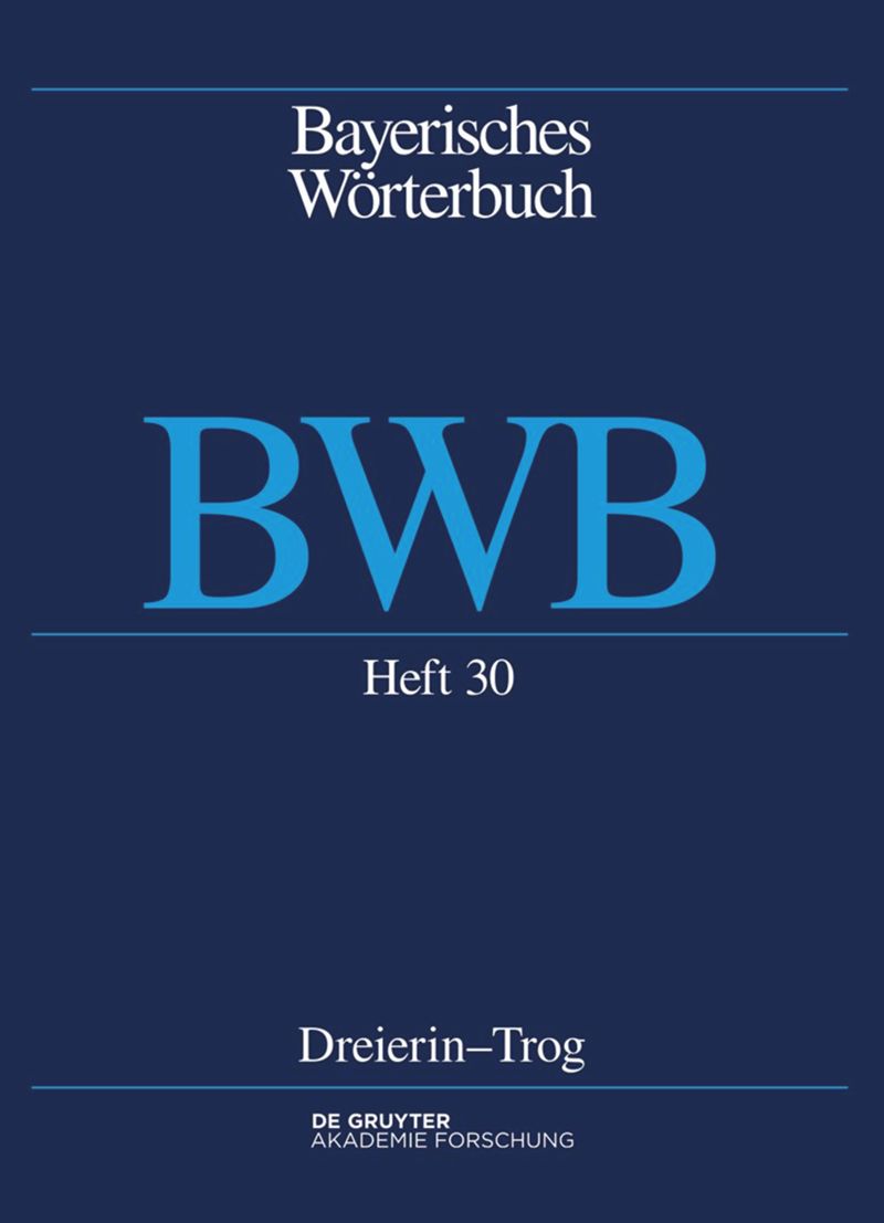 book: Band 4/Heft 30 Dreierin – Trog