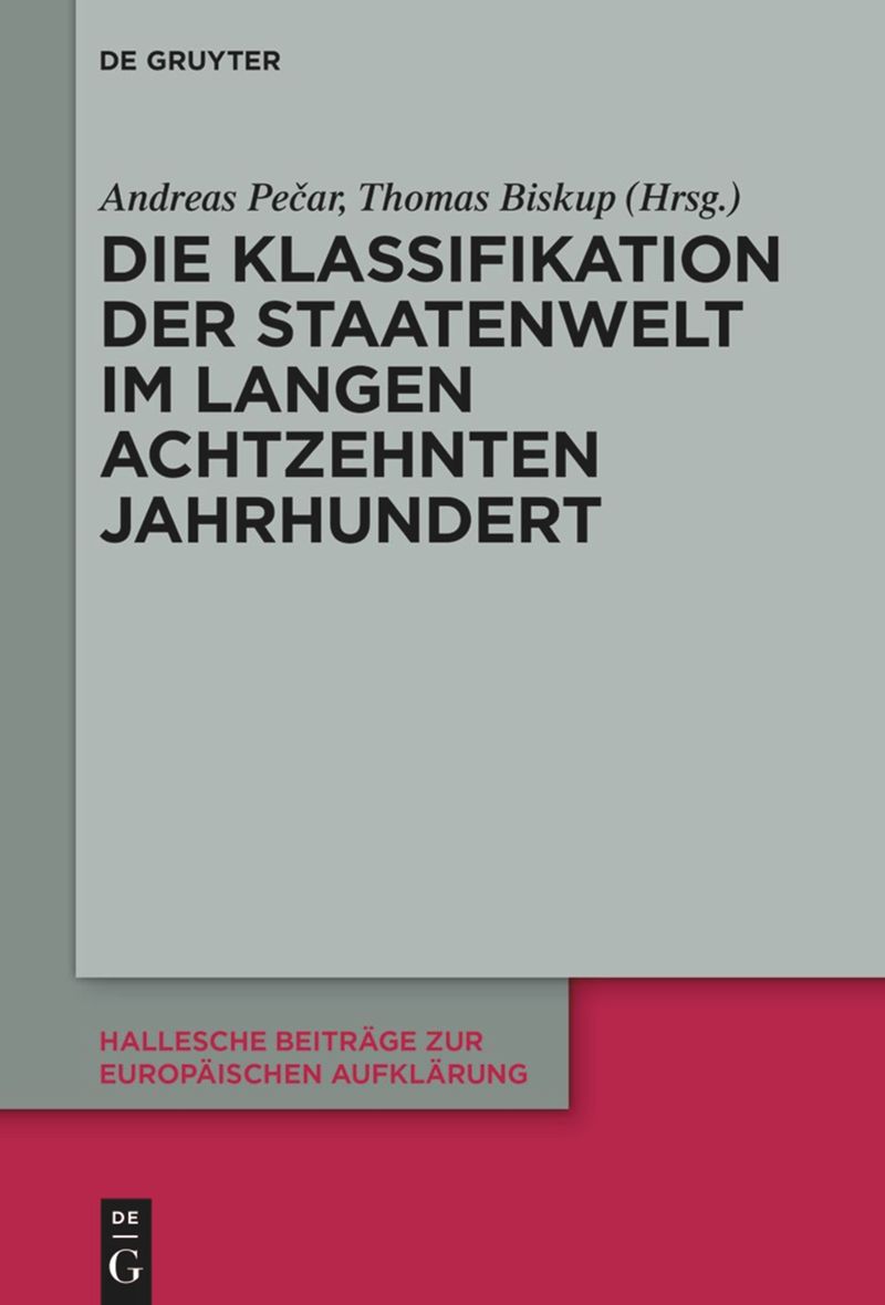 book: Die Klassifikation der Staatenwelt im langen achtzehnten Jahrhundert