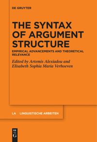 book: The Syntax of Argument Structure