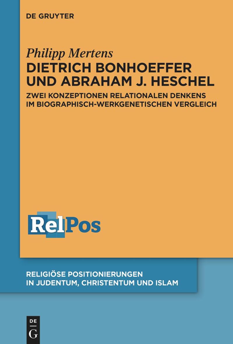 book: Dietrich Bonhoeffer und Abraham J. Heschel