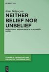 book: Neither Belief nor Unbelief