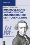book: Immanuel Kant: Metaphysische Anfangsgründe der Tugendlehre