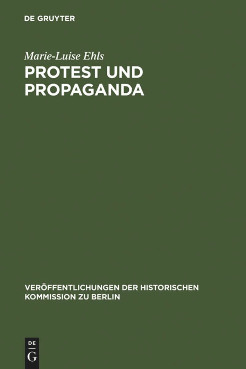 book: Protest und Propaganda