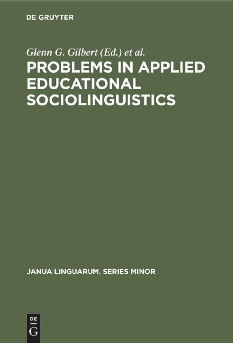 book: Problems in Applied Educational Sociolinguistics