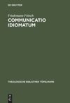 book: Communicatio idiomatum