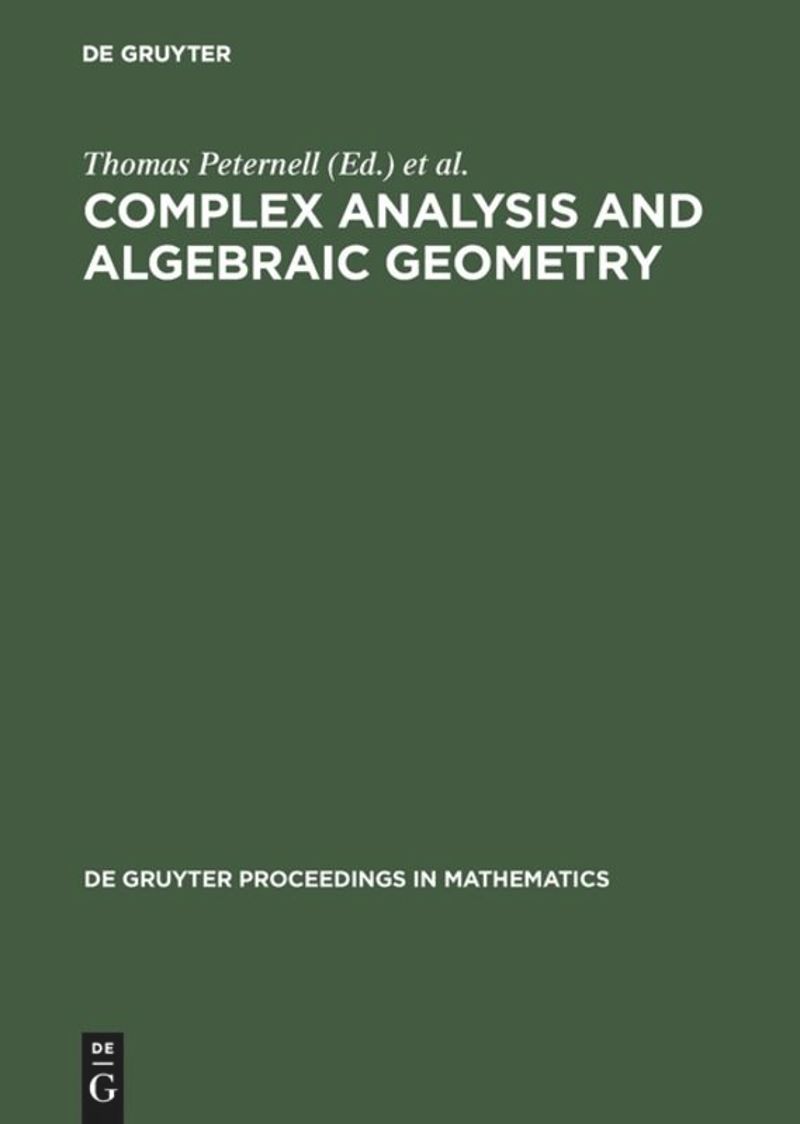 book: Complex Analysis and Algebraic Geometry