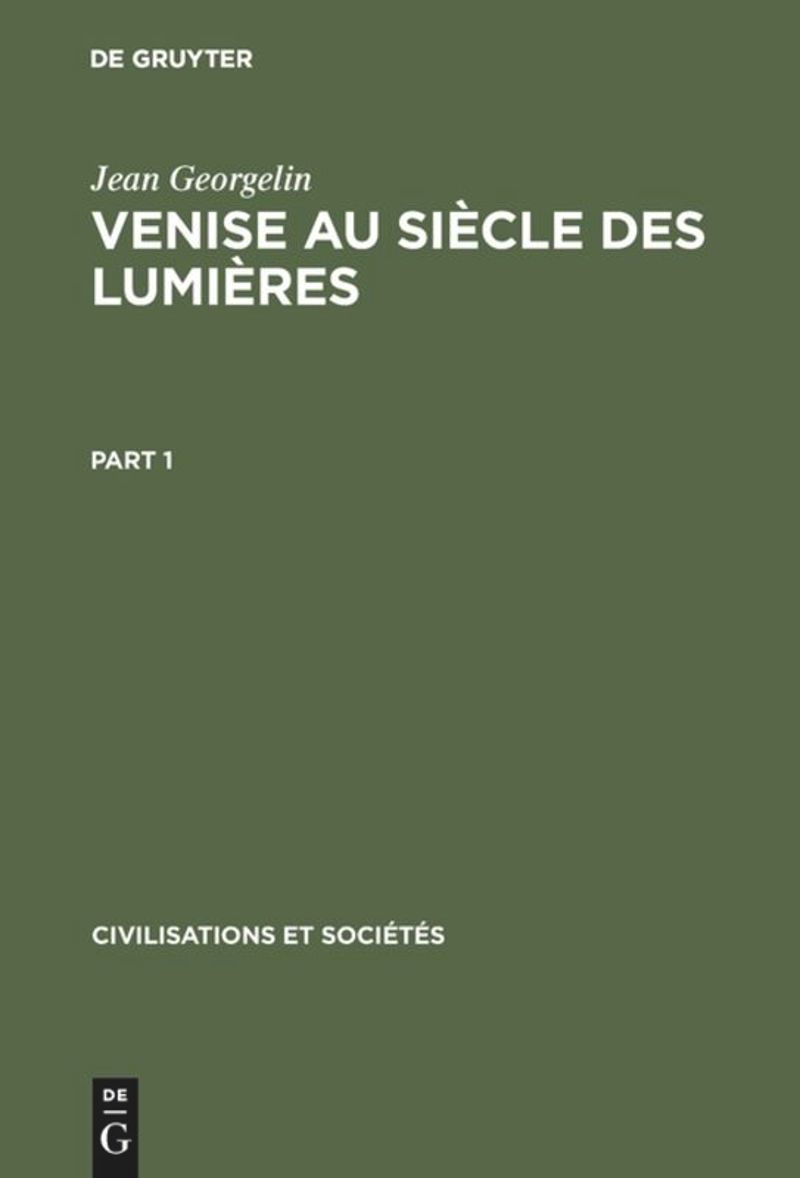 book: Venise au siècle des lumières