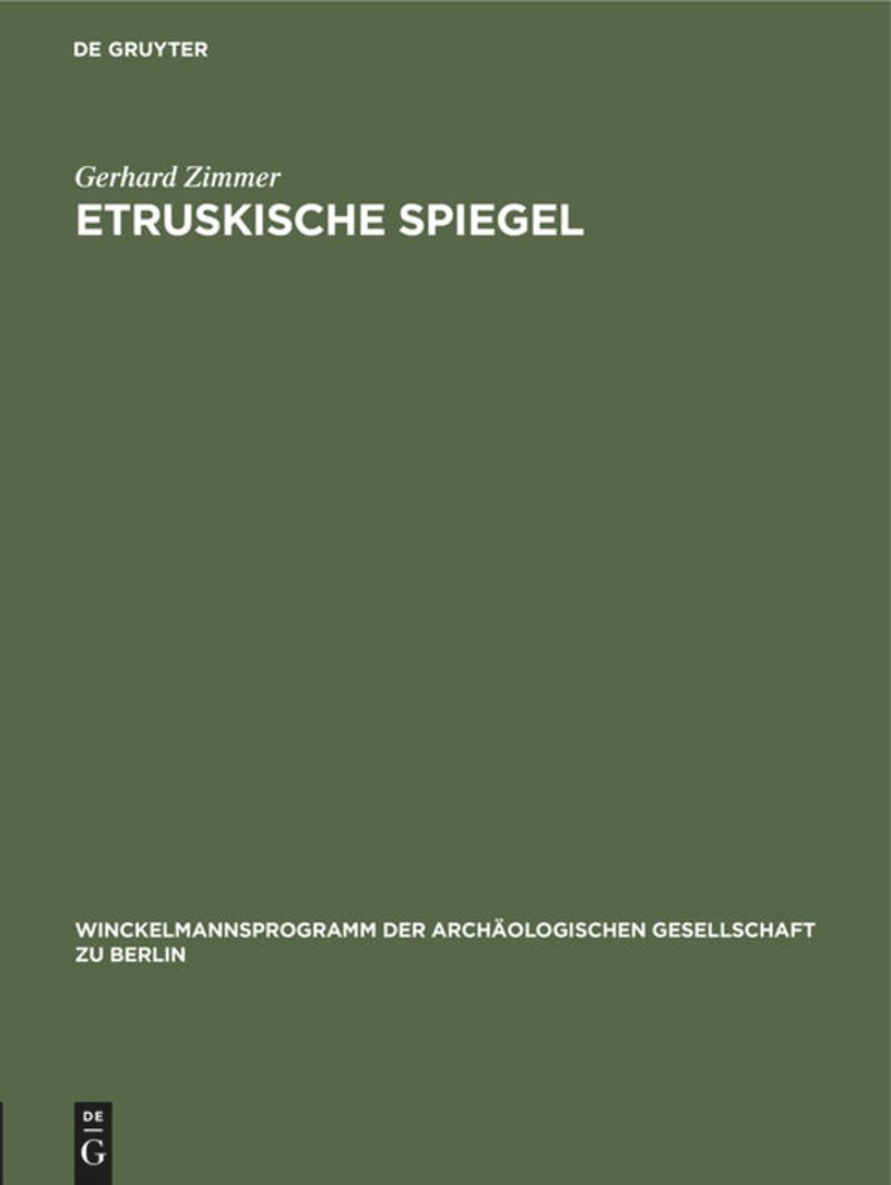 book: Etruskische Spiegel