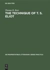 book: The Technique of T. S. Eliot