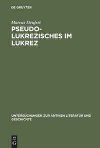 book: Pseudo-Lukrezisches im Lukrez