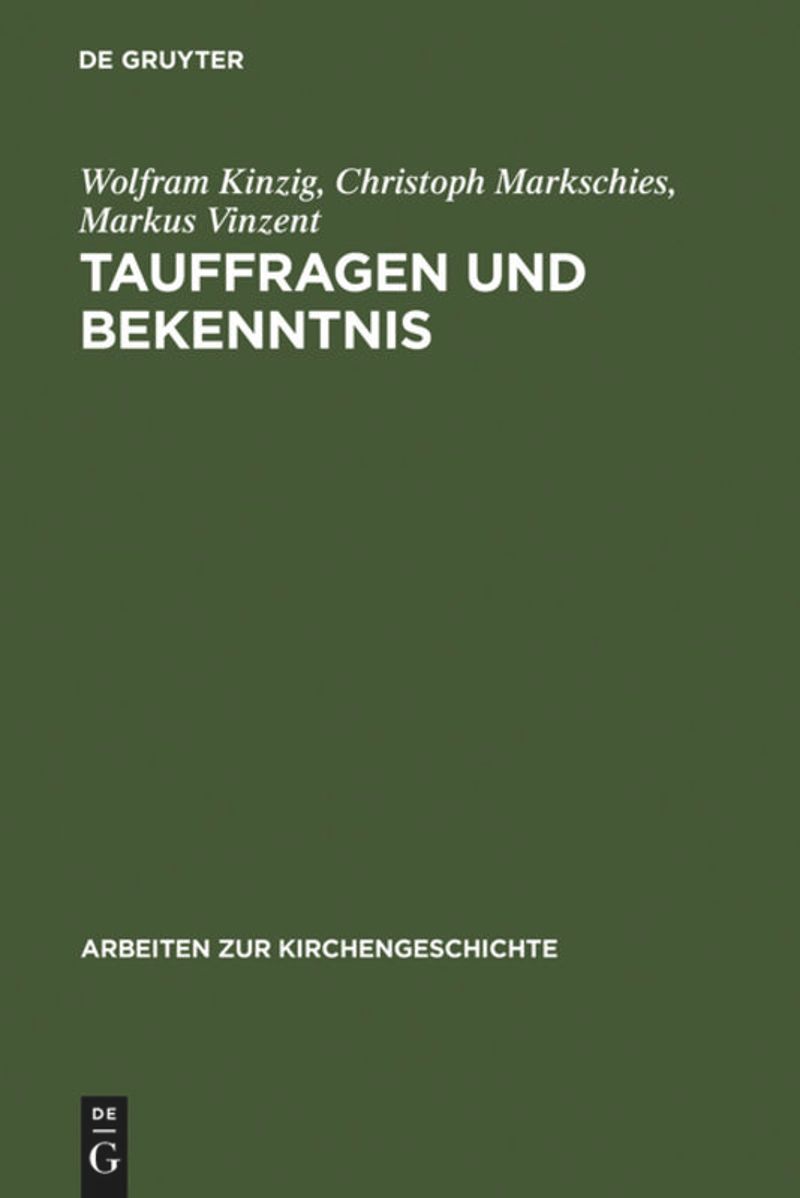 book: Tauffragen und Bekenntnis