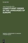 book: 1 Constituent Order in the Languages of Europe