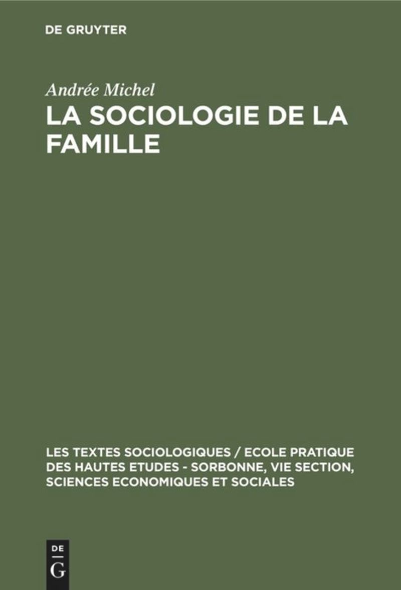 book: La sociologie de la famille
