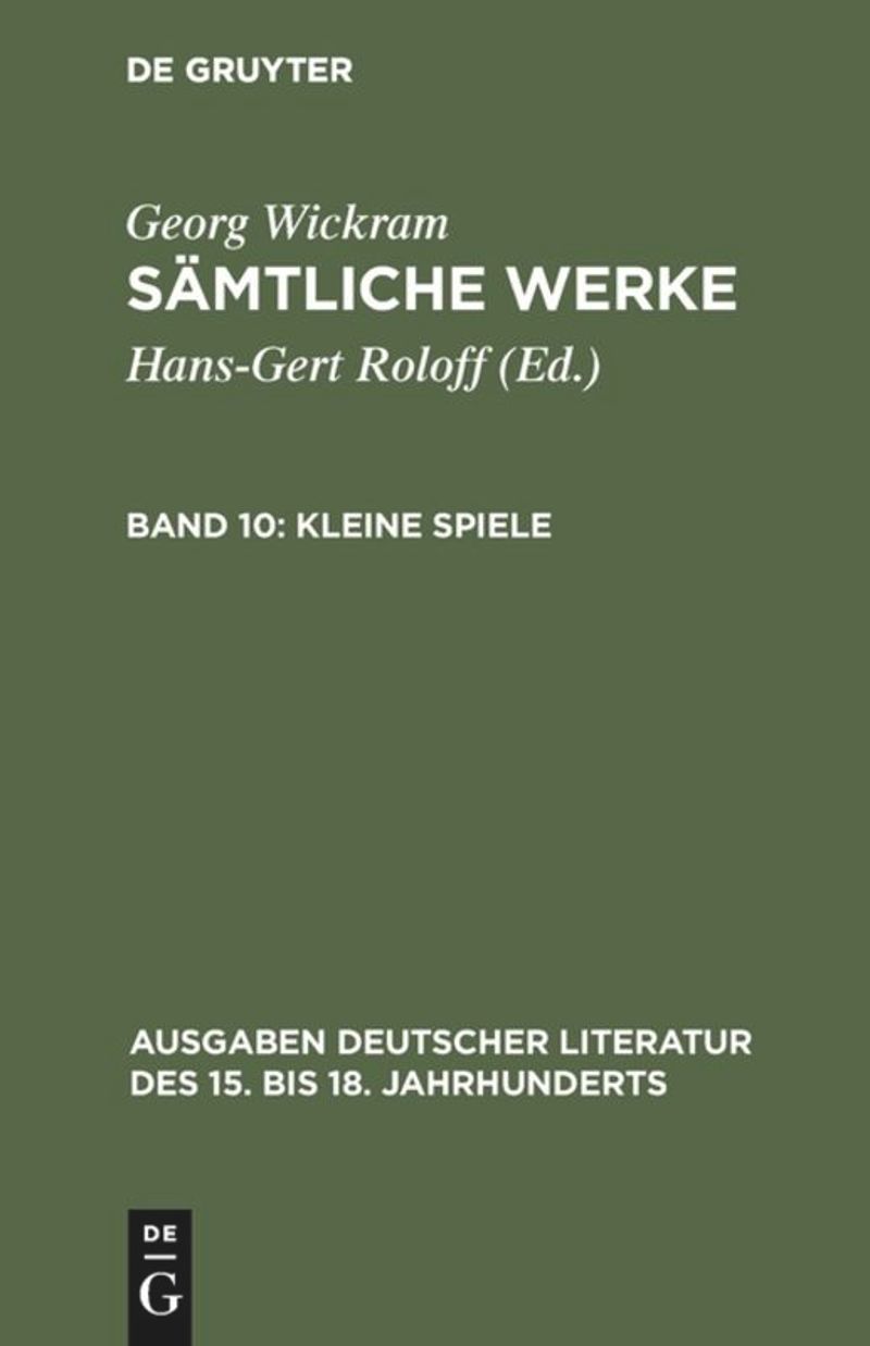 book: Band 10 Kleine Spiele