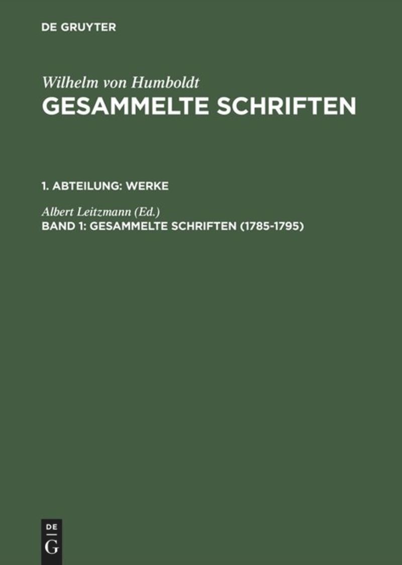 book: Band 1 1785–1795