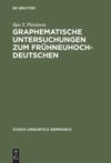 book: Graphematische Untersuchungen zum Frühneuhochdeutschen