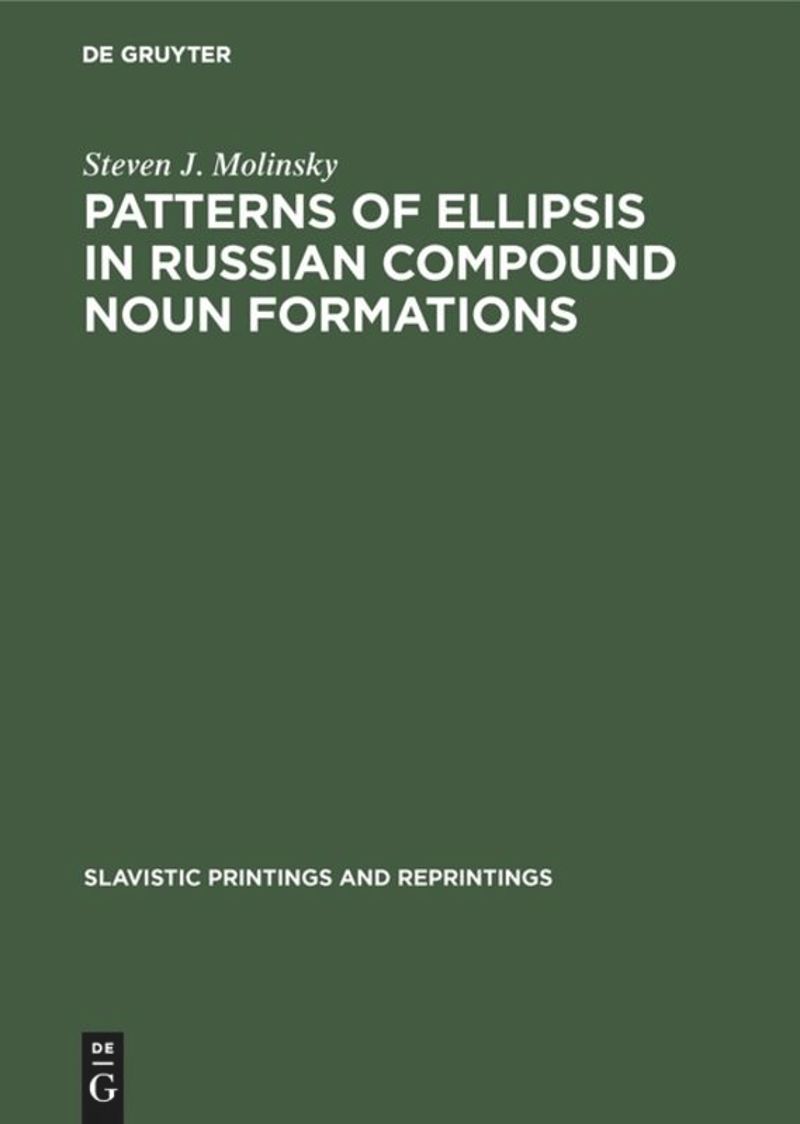 book: Patterns of Ellipsis in Russian Compound Noun Formations