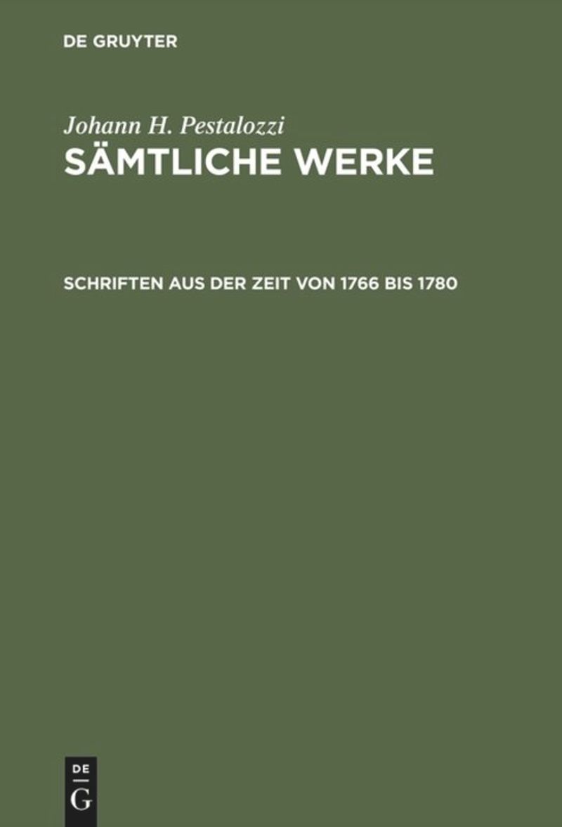 book: Band 1 Schriften aus der Zeit von 1766 bis 1780