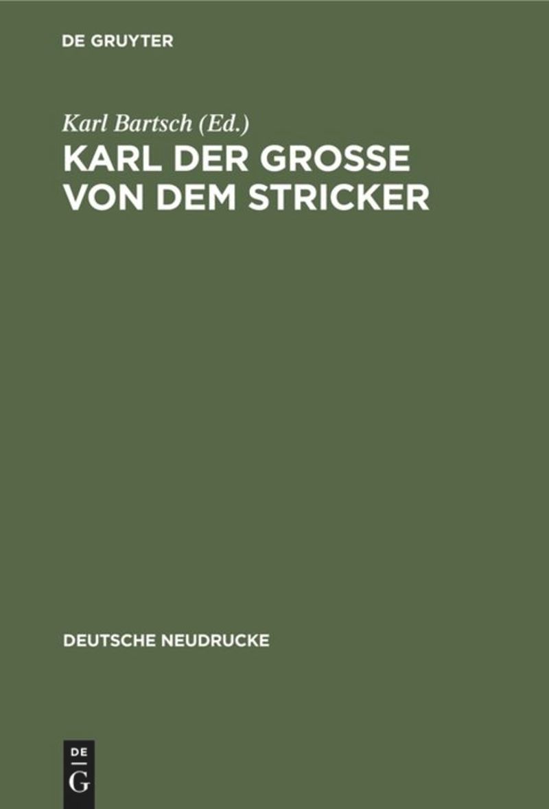 book: Karl der Große von dem Stricker