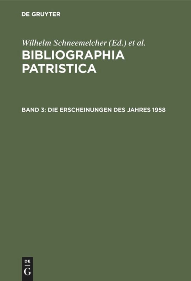 book: Band 3 Die Erscheinungen des Jahres 1958