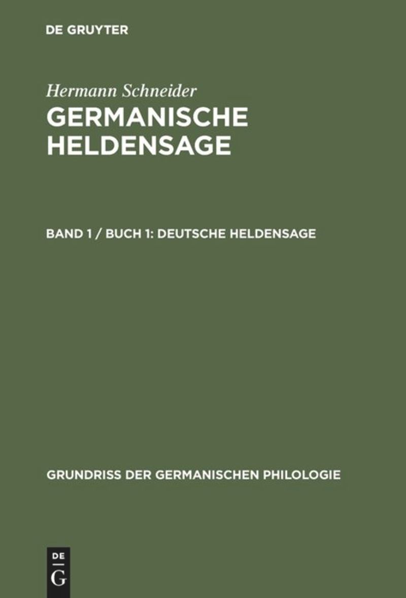 book: Band 1 / Buch 1 Deutsche Heldensage