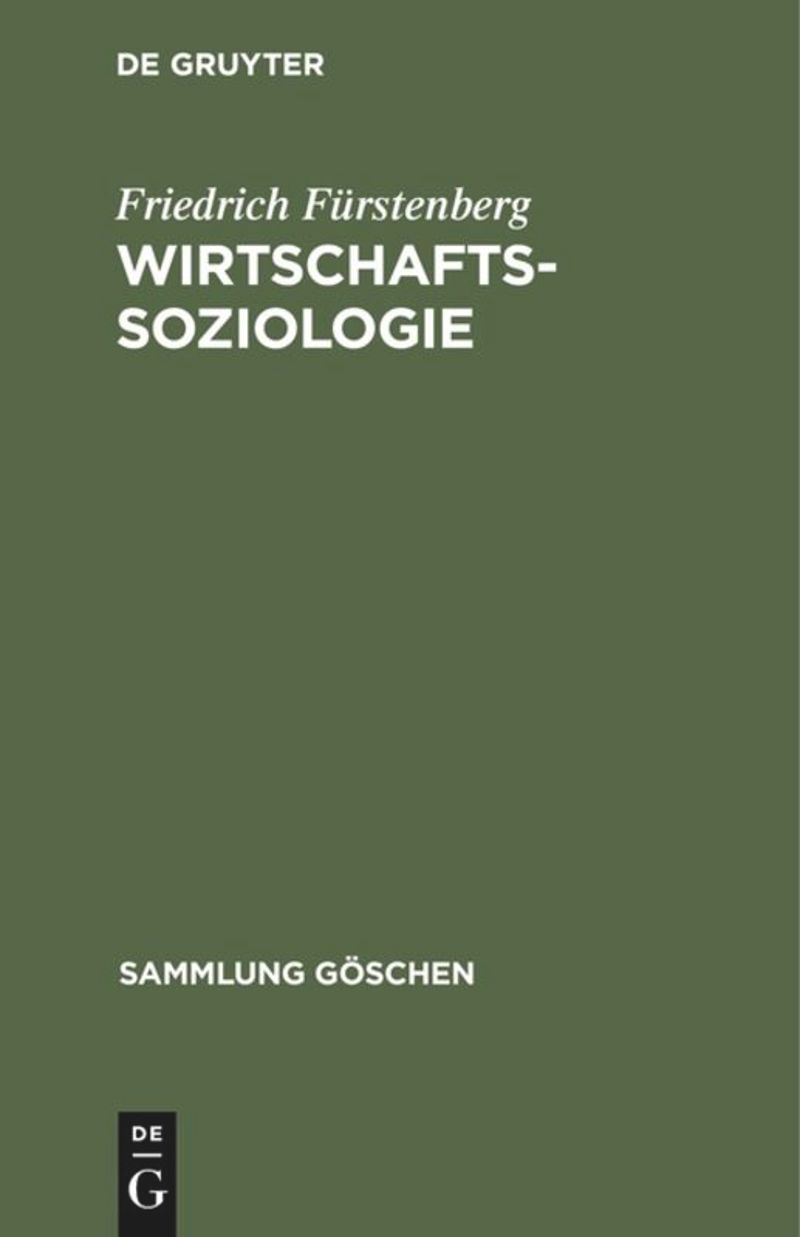 book: Wirtschaftssoziologie