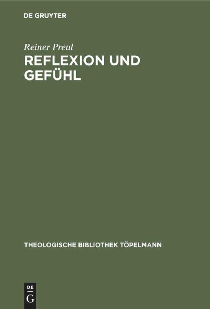book: Reflexion und Gefühl