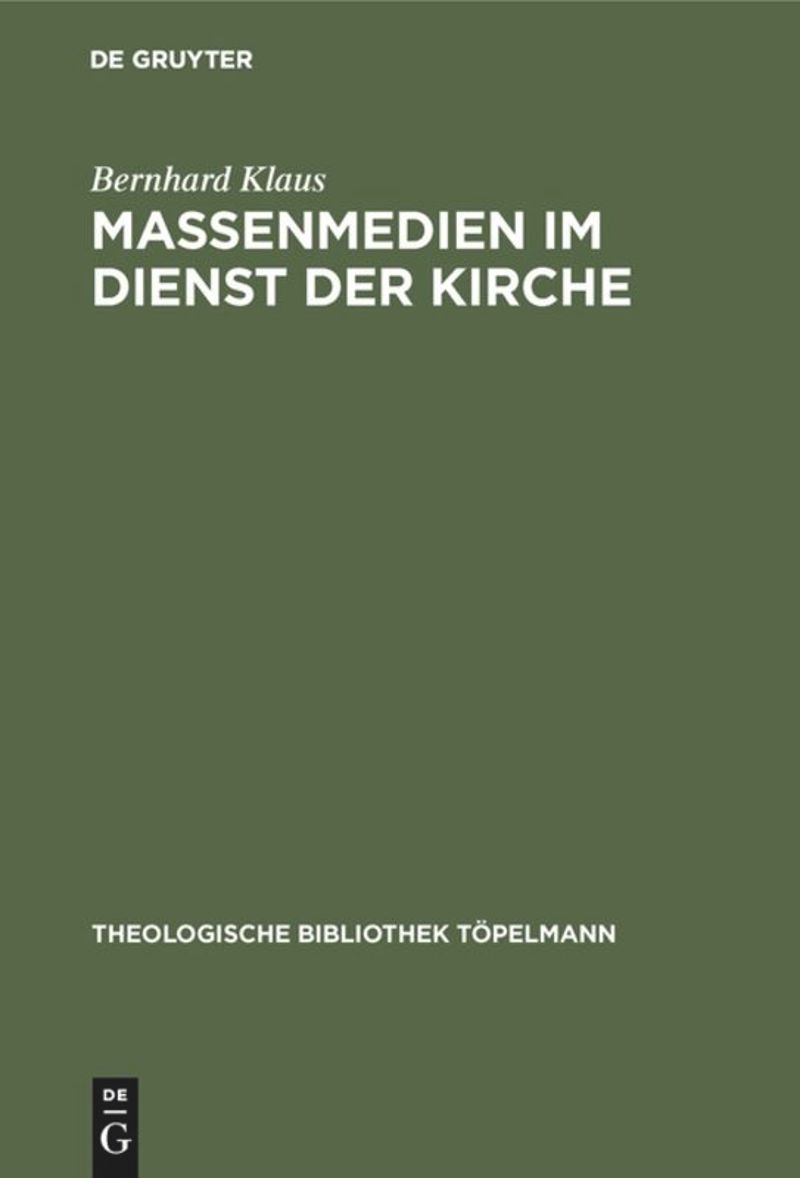 book: Massenmedien im Dienst der Kirche