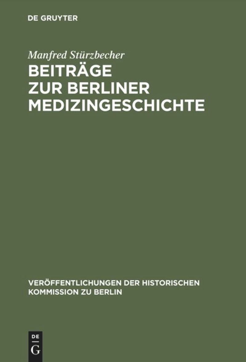 book: Beiträge zur Berliner Medizingeschichte
