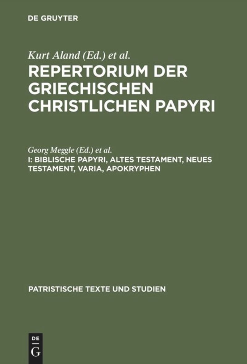 book: I Biblische Papyri, Altes Testament, Neues Testament, Varia, Apokryphen