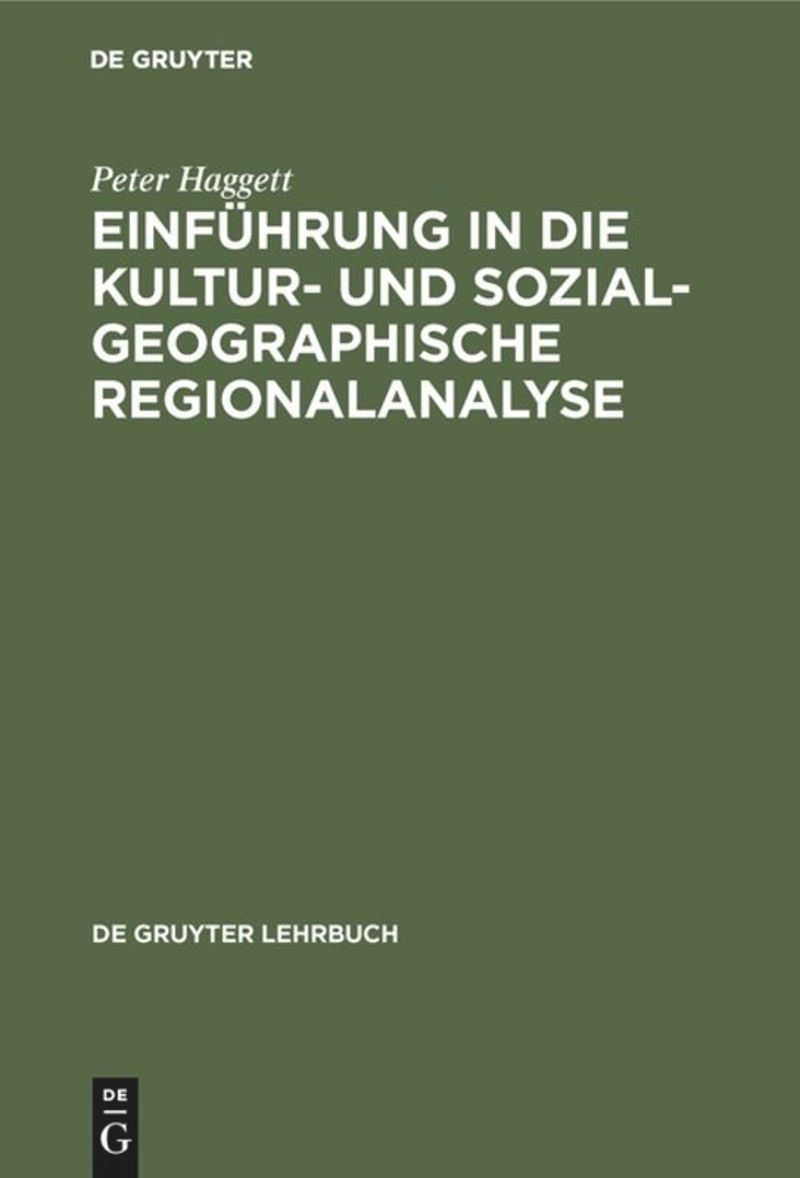 book: Einführung in die Kultur- und sozialgeographische Regionalanalyse